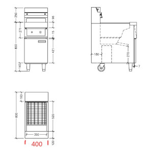 Fritteuse auf elektrischer Truhe - 2 x 12,5 L - CombiSteel