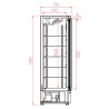 Positieve Koelvitrine 2 Deuren Zwart - 1000L | CombiSteel