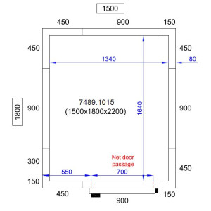 CombiSteel Cold Room Panel 1500x1800x2200 mm