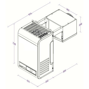 Koelgroep CombiSteel met positieve koeling - Capaciteit 6,6 tot 12,6 m3