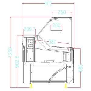 Koelvitrine Wesley 2.0 Zwart 158 L - CombiSteel