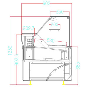 Vitrine Réfrigérée Wesley 1.5 Noir 130 L - Équipement CombiSteel