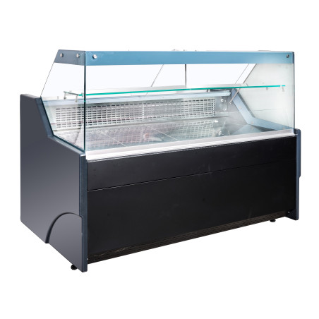 Wesley 1.3 Black 110 L Refrigerated Display Case - CombiSteel: Elegant Design, Large Capacity