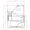 Vitrine Réfrigérée Wesley 1.3 Noir 110 L - CombiSteel : Design Élégant, Grande Capacité