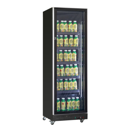 Black 387L CombiSteel Beverage Refrigerated Display Case: High Performance & Elegance