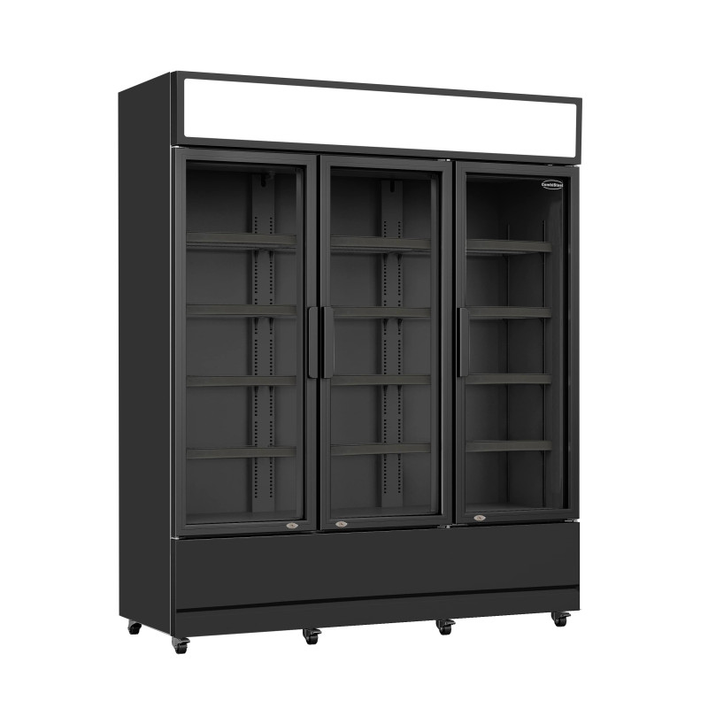 Refrigerated display case for drinks 3 doors Black 1065 L CombiSteel