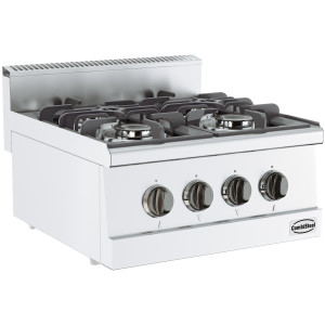 Vrijstaande fornuis 4 branders - 13000 W CombiSteel: Prestaties koken en modern design