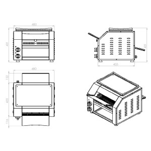 Toaster Conveyor CombiSteel - 400 slices of professional quality