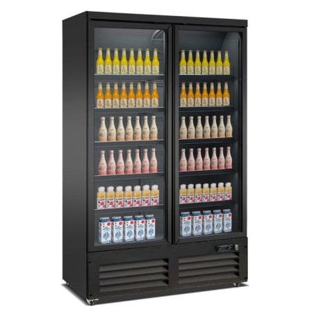 Black Drinks Display Case 2 Doors - 1000 L CombiSteel