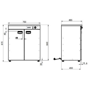 Armoire Chauffante 2 Portes de qualité Combisteel: Maintien de température optimal, puissance et capacité élevées.