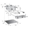 Friteuse Électrique Encastrable Drop-In - 2 x 10 L - CombiSteel