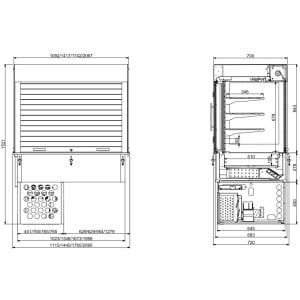 Gesloten Wandkoelvitrine Drop-In - CombiSteel - Kubistisch Design