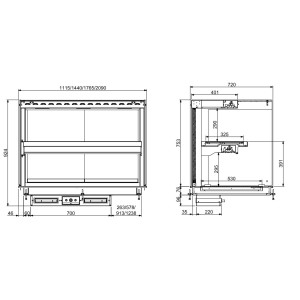 Drop-In Heated Display Case with Vitroceramic Plate - Combisteel