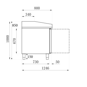 Meuble Pizza Réfrigéré 2 Portes 390 L - Qualité CombiSteel