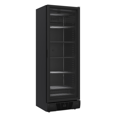 Schwarzer Negativ-Kühlschrank - Glastür - 382L - CombiSteel