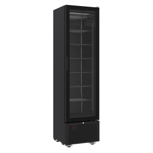 Black Negative Refrigerated Cabinet - 1 Glass Door - 221 L - CombiSteel