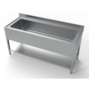 Einbauspüle 1 Becken mit Rückwand und Regal - L 1800 x T 700 mm - CombiSteel
