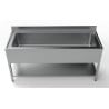 Sink 1 Basin with Backsplash and Shelf - L 1800 x D 700 mm - CombiSteel