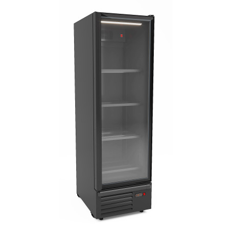 Positive Glass Door Refrigerated Cabinet-Black 550L CombiSteel: Optimal Temperature