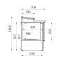 Saladette Koelkast 3 Deuren - 8 GN 1/6 Bakken - 392 L CombiSteel