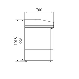 Gekoelde Pizzameubel GN 1/1 - 3 Deuren - Capaciteit 230 L - CombiSteel