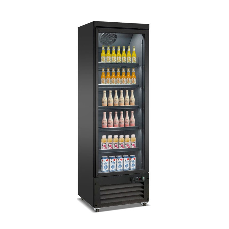 Zwarte Drankvitrine met 2 Glazen Deuren - 450 L - CombiSteel