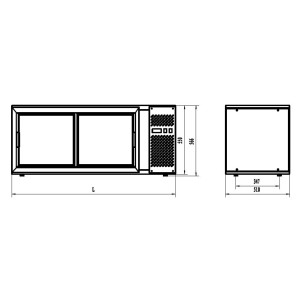 Koelvitrine voor banketbakkerij 150L - CombiSteel | Geventileerde koeling & LED-verlichting