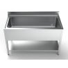 Sink 1 Basin with Backsplash and Shelf - L 1400 x D 700 mm - CombiSteel