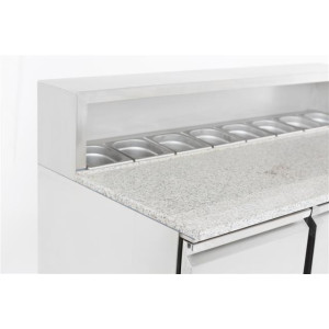 Refrigerated Pizza Cabinet with 3 Doors - 8 GN 1/6 Pans - CombiSteel