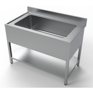 Professional stainless steel sink - 1 basin with shelf | CombiSteel