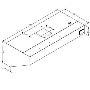 Vollständige Wandhaube mit Motor und LED - CombiSteel