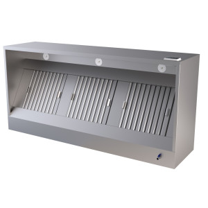 Complete Cubic Wall Hood 1200 mm - LED Motor Dimmer Combisteel