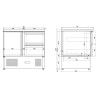 Compact Positive Refrigerated Table - CombiSteel 257L