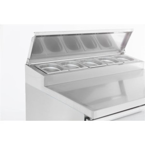 Refrigerated Saladette - 2 Doors - 5 GN 1/6 Pans | CombiSteel: Quality and Performance