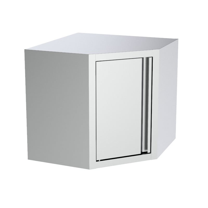 Angular Wall Cabinet Stainless Steel - Professional Kitchen Storage