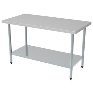 Stainless Steel Table with Removable Shelf 700x700mm - CombiSteel