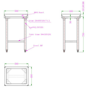 Billot Bloc de Découpage Polyéthylène 80mm - CombiSteel