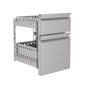 2-Drawer Block for Refrigerated Table - CombiSteel