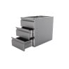 Block 3 Stainless Steel Drawers - Combisteel, Large Storage Capacity