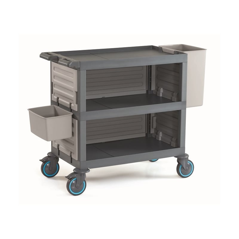 Chariot de Débarrassage 3 Niveaux CombiSteel - Service Inox & Organisation optimale