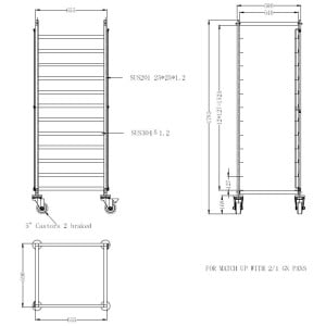 Abräumwagen mit GN 2/1 Tabletts - CombiSteel: Ideal für die Gastronomie