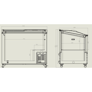 Glass Chest Freezer 297L CombiSteel - Quick view and environmentally friendly