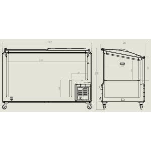 Chest Freezer 397 L Glass CombiSteel: Prof, Eco & Robust