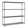 4-Tier Detachable Shelf Black 1800 mm - CombiSteel | Efficient & Robust Storage