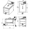 Professionele Elektrische Friteuse CombiSteel - 8 L, 3000 W