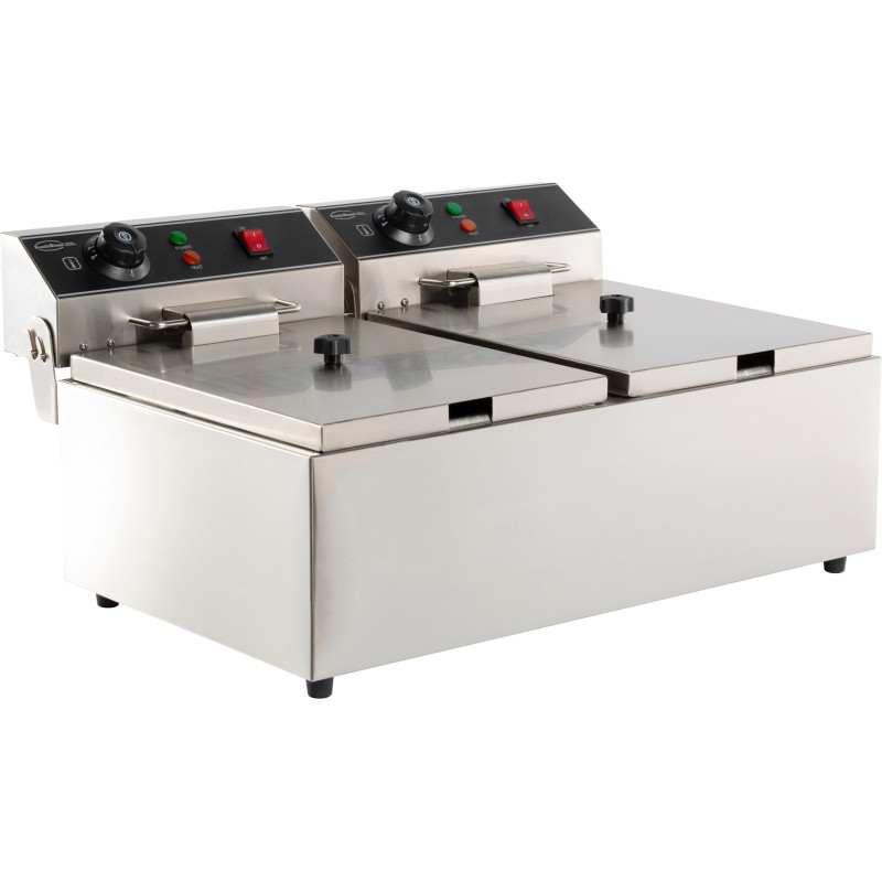 Professionele Elektrische Friteuse 2 x 6 L - CombiSteel