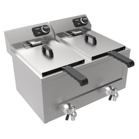 Professionelle Elektrische Fritteuse - CombiSteel 2x 8L 2x 3000W