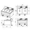 Professional Electric Fryer - CombiSteel 2x 8L 2x 3000W