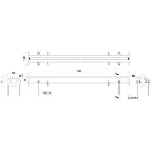 Connectable Slot Gutter - 1000 x 65 mm