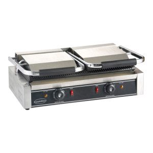 Grill Panini Double - Geribbelde platen van professionele kwaliteit